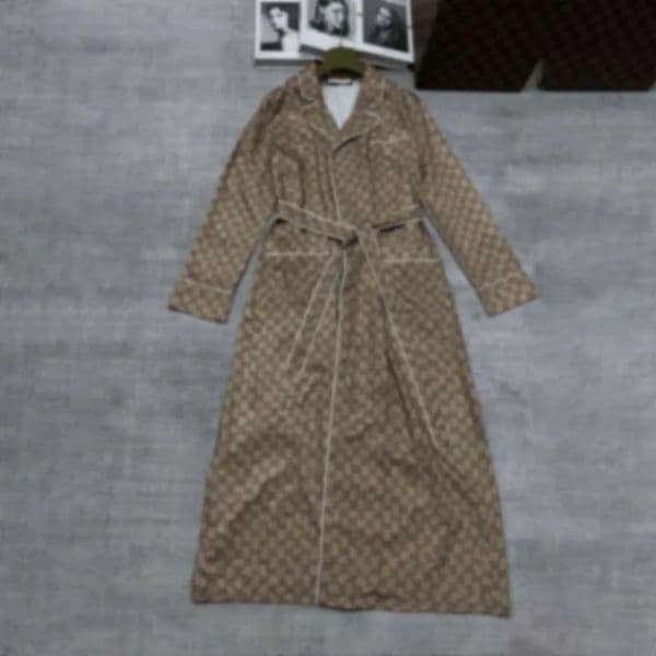 Women Sleepwear designer Unisex G Vintage Pajama Robe Classic Night Print Design Paired With Piping Casual Stylish Home Wear clothing