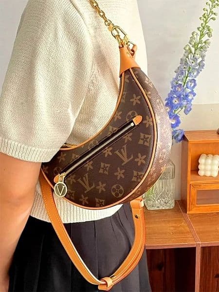 Designer bag top Loop bag croissant bags shoulder hobo designer purse m81098 cosmetic half-moon baguette underarm handbag crossbody metal chain collection