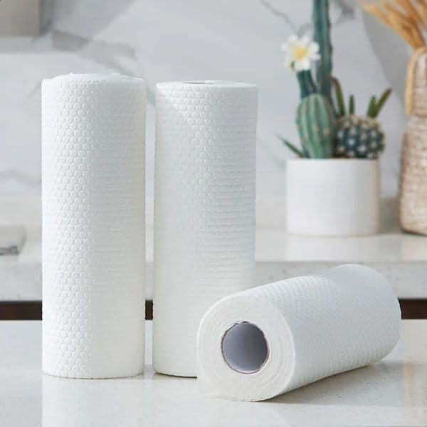 100 Sheets Disposable Kitchen Towels Absorbent Cleaning Cloths for Wiping Dusting and Polishing for Home and Party Use 251202