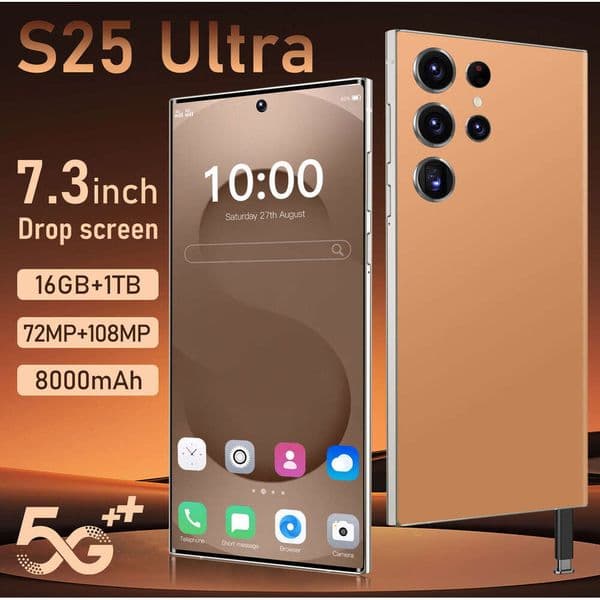 Global Vision New S25 Ultra 6.75 Inch 16+1TB Built-In Pen 4G Android Phone Mobile phone,Google Play,Dual SIM,Cellphones