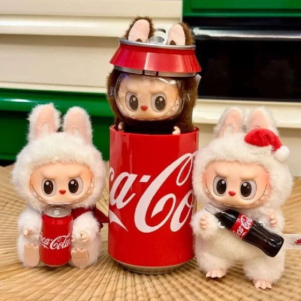 V3 LABUBU Original Coca Cola Vinyl P Blind Box Doll Cute Labubu Toys Collectibles Holiday Surprise Xmas Gifts Dolls Y260516