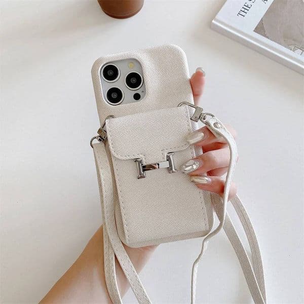 Crossbody Lanyard Wallet with Card Holder Phone Case for IPhone 17 Air 16 15 14 Plus Pro Max 13 12 11 Leather Protective Cover