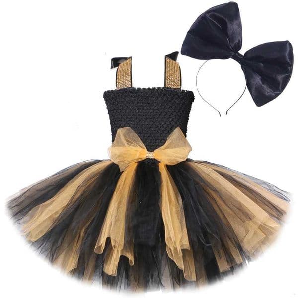 Lol Surprise Dolls Bow Dress for Girls Kids New Year Costumes Princess Girl Tutu Dresses with Big Bowknot Headband Child Clothes X251212