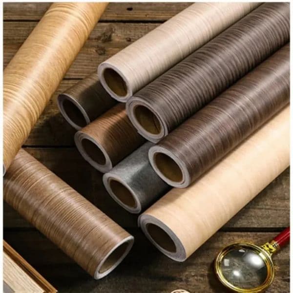 90cm Width Wood Grain PVC Wallpaper for Door Wardrobe Cupboard Table Furniture Waterproof Self Adhesive Stickers Wall 251208