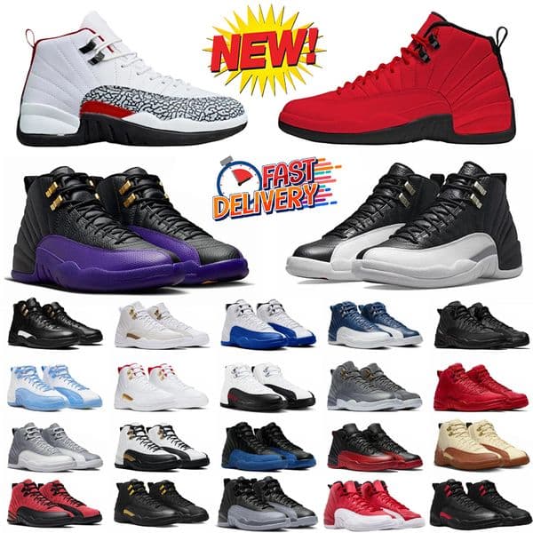 designer Basketball Shoes Houston Oilers 12s Cactus Jack Pure Money Raptors Cement Black Cat Bred outdoor sports sneaker sports chaussures schoenen