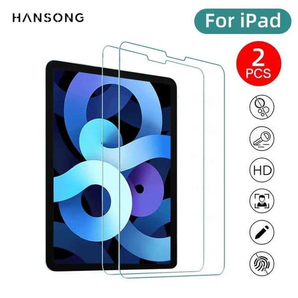 2pcs Tempered Films for 2025 iPad Air 11/13 M2 M3 Pro 11/13 M4 Sn Protector for iPad 3/4/5/6/7/8/9/10th Air 4/5 Pro 11 H251212