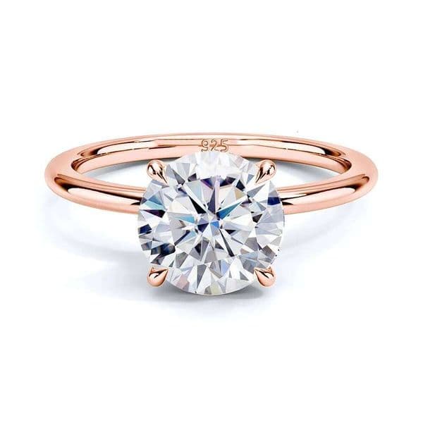 Szjinao 1Ct 2Ct 3Ct 5Ct D Color Moissanite Ring Rose Gold For Women Engagement Jewelry With GRA Certificate High Quality Gift
