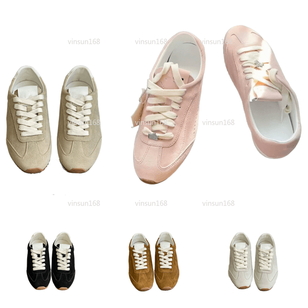 Designer New Matte Leather Fugu De Training Shoes Women's Flat Casual Shoes Lace Breathable Couple Sports Shoess