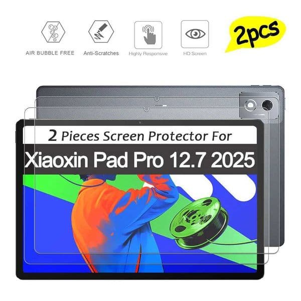 2 Pieces HD Scratch Proof Sn Protector Tempered For Xiaoxin Pad Pro 127 2025 Tablet Oil-Coating Hard Film H251212