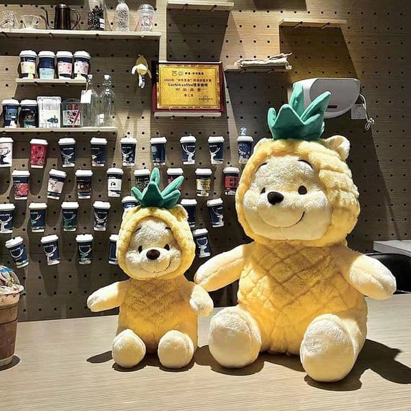 2026 New 30Cm Yellow Pineapple Plush Toy Cute Little Bear Vivi Doll Friend Birthday Chrismas Gift A0093 Toy