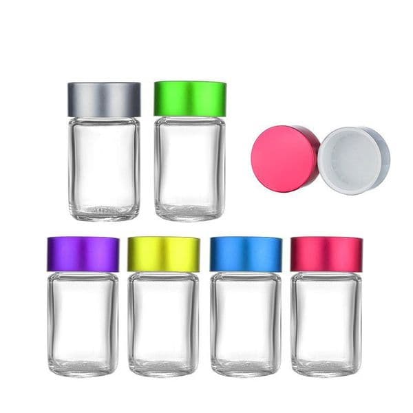 Wholesale CR Pre-Rolled Glass Jar Bottle Smell Proof Airtight Storage Container Stash Tobacco Herbs Fresh Box With Child Resistant Screw Cap For Smoking B2