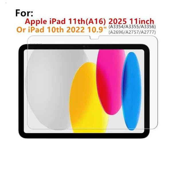 2Pcs Tempered Film For iPad 11th Generation 11inch 2025A16A3354 56 Or iPad 10th 109 2022 Tablets Sn Protector H251212