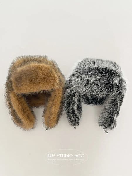 Plush Lei Feng hat womens autumn and winter thickened warm face small ear hat ski hat 251210