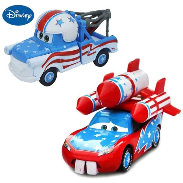 Disney Pixar Cars Rocket Fireworks McQueen Helmet Mater Diecast Car Model Cartoon Car Toys Boy H251213