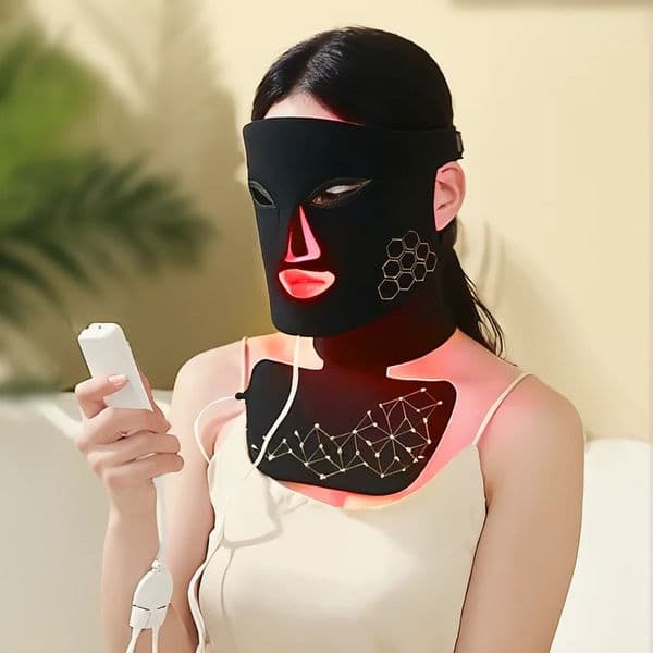 Hello Face Rechargeable Red Light Mask for Face Neck Infrared LED Mask Skincare Device for Glowing Skin 251211
