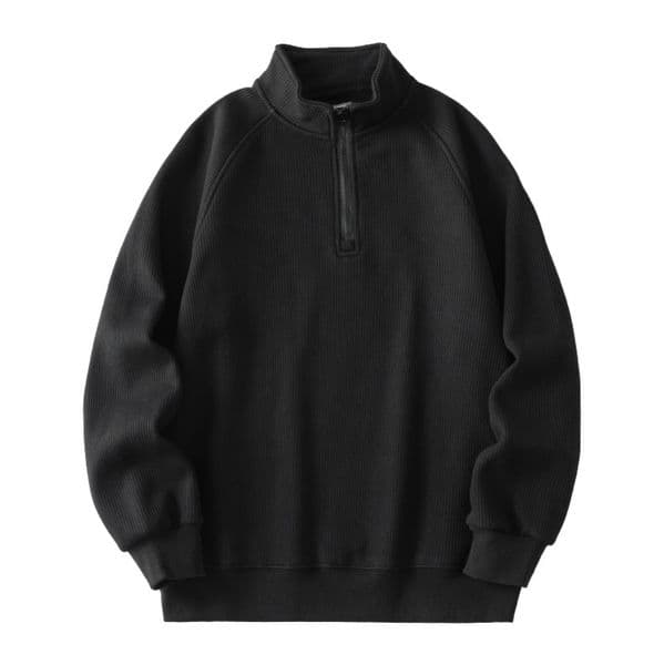 (483) New autumn and winter men warm retro loose stand collar sweatshirt