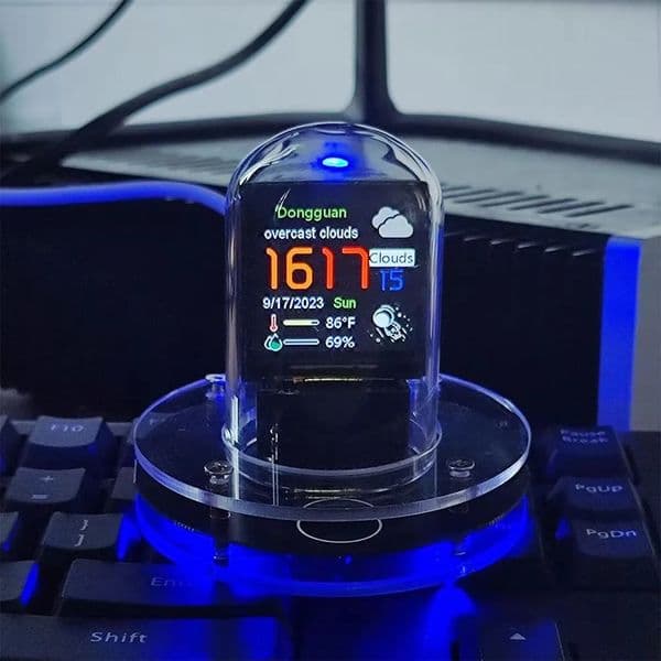 2026 New New Nixie Tube Clock Smart Wifi Glow Diy Clocks Cyberpunk Style Digital Table Visual Display Changeable Automatic Update 260107 Fre