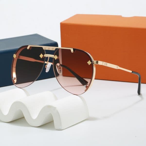 Men Sunglasses Shades cute Outdoor women Designer fashion metal frame luxury Full Frame Sunshade mirror polarized UV400 protection Glasses With box AAAAA 2026