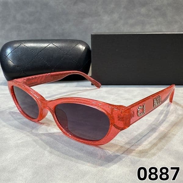 Fashion Designer Sunglasses Women Classics Cat Eye Metal Letters Color Changing Oval Frame UV400 Gradient Lenses Trendy Daily Casual High quality Polarized lens