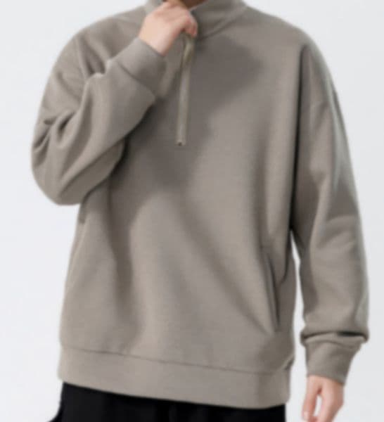 A164 Turtleneck Sweatshirt for Men Autumn and Winter Thickened Loose Trendy Solid