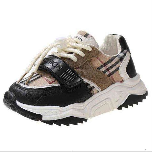 Children Athletic Autumn Outdoor Shoes Toddler Girl Plaid Breathable Sport Shoes Outdoor Tennis Fashion Kids Sneakers