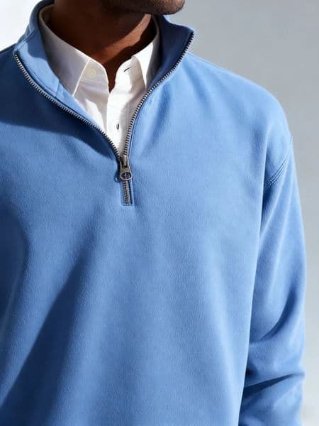 2025 Men Casual Fleece Sweatshirts Tops Men Sport Classic Stand Collar Sweatshirts Mens Quarter Zip Hoodie Basic Pullover M-3XL 251201