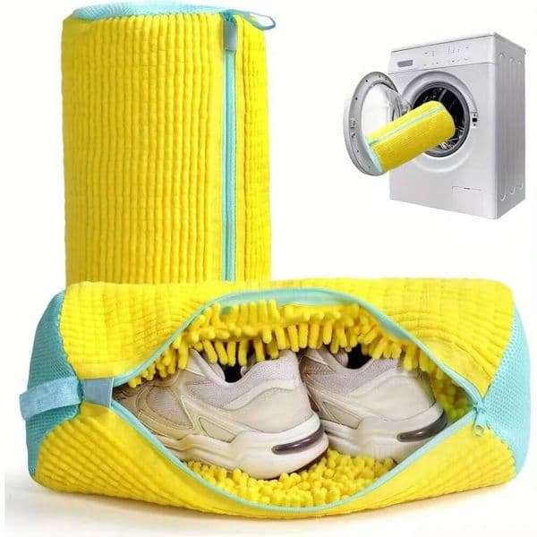 Laundry Shoe Washing Bag Padded Net Protector Fluffy Fibers Polyester Machine Friendly Drying Wash Bags For Shoes
