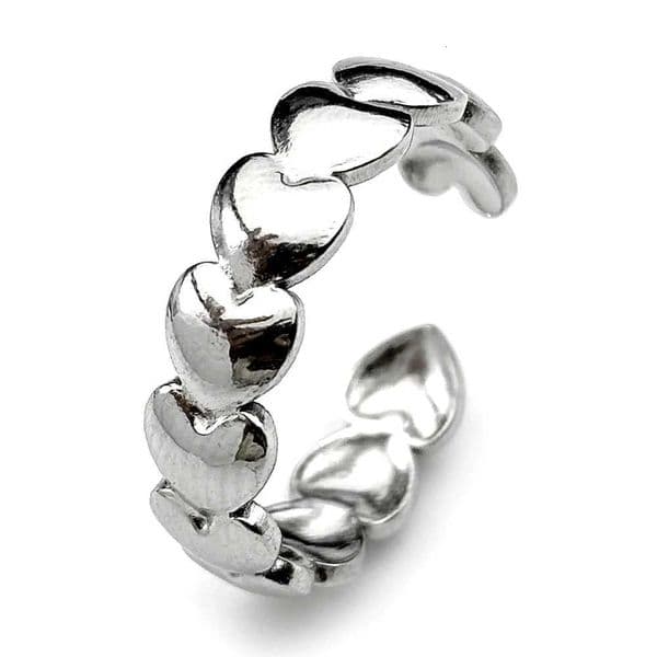 Stainless Steel Couple Ring Personality Simple Heart Open Women Men Adjustable Korean Trendy Valentine Day Finger Jewelry M251215