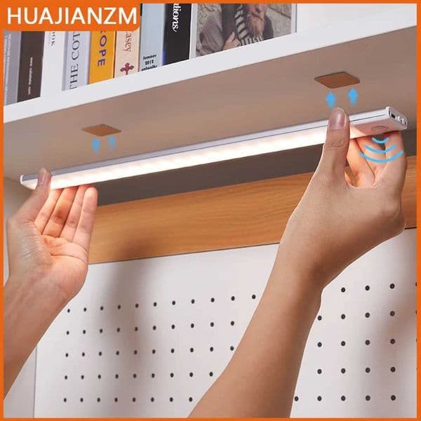 Bedroom Night Light Motion Sensor Lights Wireless USB Under Cabinet Light For Kitchen Cabinet Bedroom Wardrobe Indoor Lighting X251215