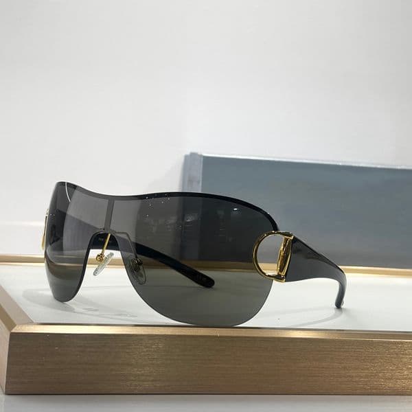 Oversized Sunglasses Gold Grey UV Protection Glasses Anti-Reflective Tinted Shades Eyewear