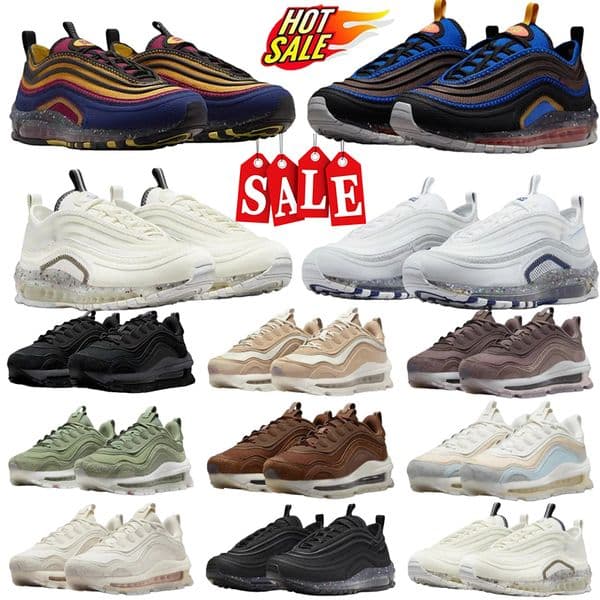 Futura 97s running shoes Men Women Sean Wotherspoons Outdoor Shoe Triple Black White Green Silver Outdoor spotrs sneakers trainers chaussures schoenen 36-45