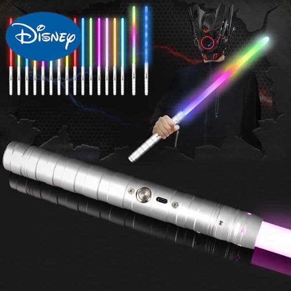 Disney REikirc 2 In 1 Lightsaber 15 Colors 17 Pixel Light Effects Light Saber Metal Laser Sword Rechargeable Toys Party Luminous Swords H251215