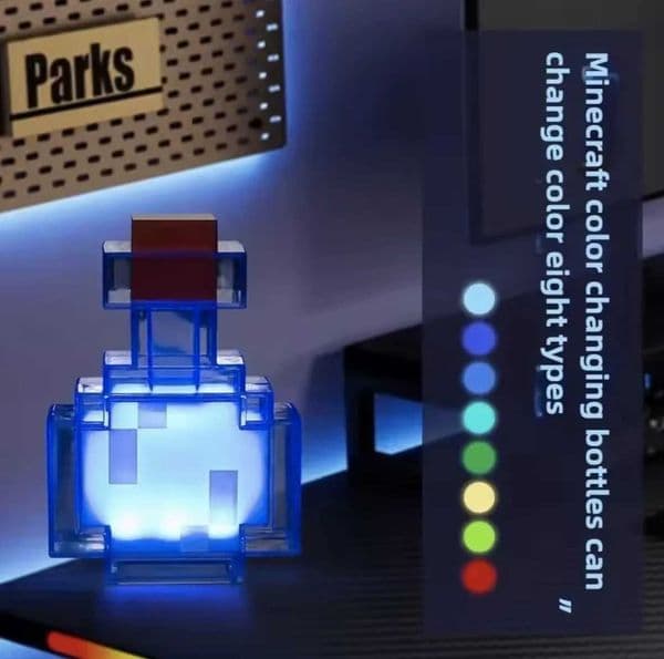 Color Changing Potion Bottle Night Light Tap To Cycle 7 Colors Perfect Desk Dcor X251215