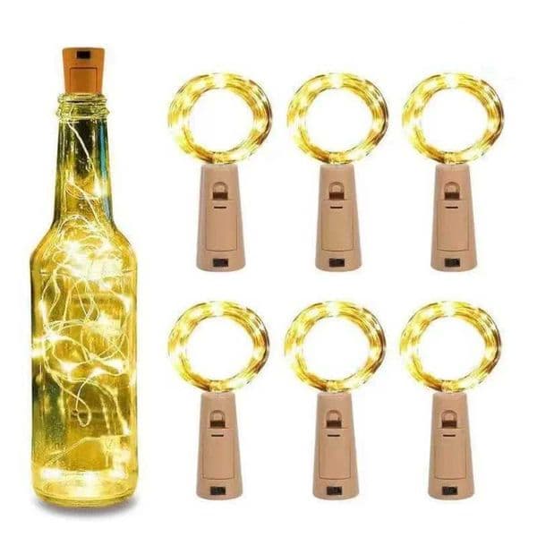Bar LED Wine Bottle Cork 2M String Lights Christmas Decoration Led Lamp Bottle Fairy Lights Holiday Copper Wire Lights String X251215