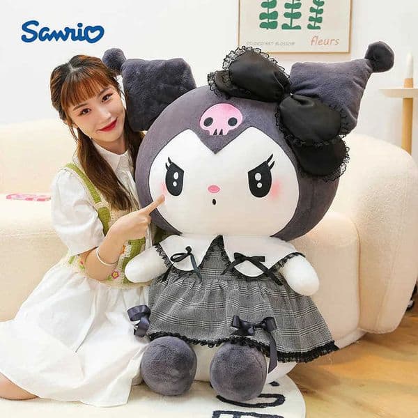 Sanrio Oversized Plushier Kuromi Melody Stuffed Toys Soft Throw Pillow Plush Dolls Kids Birthday Valentines Gifts for Girls H251215