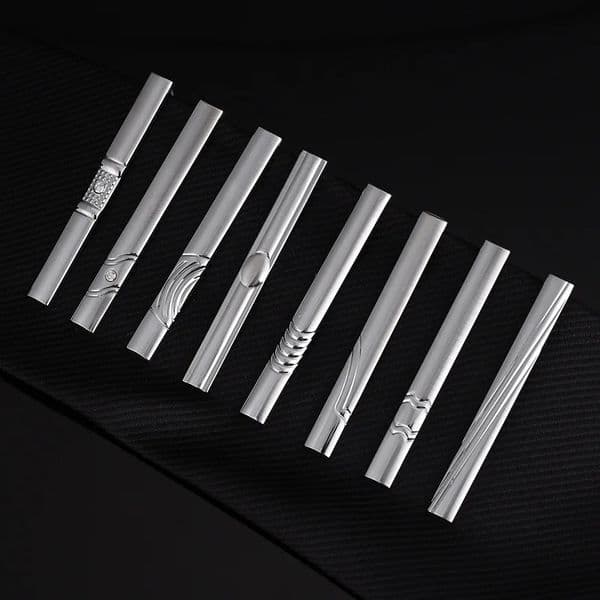 Classic 5cm Short Mens Tie Clip Silver Color Metal Clips For Men Shirt Pin Formal Business Necktie Bar Wedding Gifts 251203