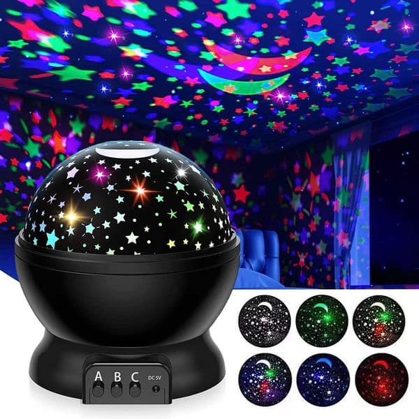 Night Lamp Projector Starry Sky Night Light Projector Baby Lamp Decor Rotating Starry Nursery Moon Galaxy Projector Table Light X251215