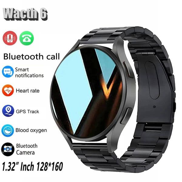 LAXASFIT 2025 New 6 Bluetooth Call Sports Health Monitoring Men Women Smart Watch Gift For Android IOS