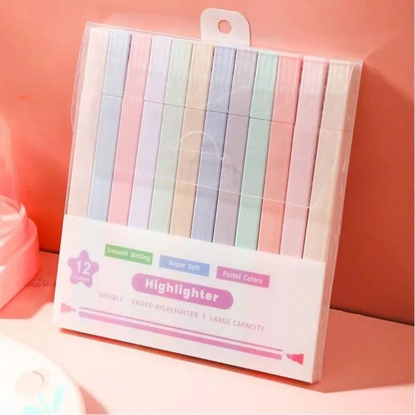 SingleDouble Headed Highlighter Pens Aesthetic Fluorescent Pastel Highlighters Stationary Supplies Colored Markers 251216BJ