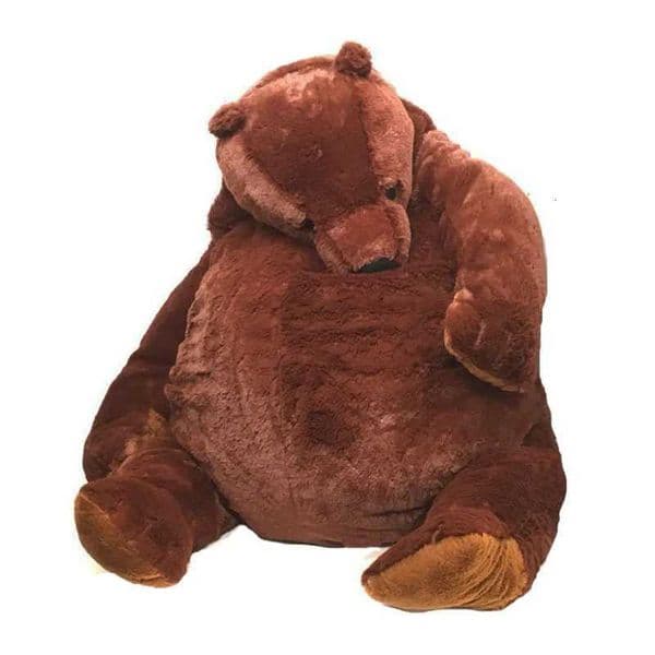 40cm -100cm simulation DJUNGELSKOG Brown Bear Giant Plush Bear Toy Stuffed Animals Soft Cushion Girl Kids Birthday Gift X251216