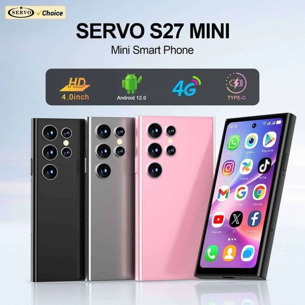 S26 Mini 4G Version Small Smartphone Android 12.0 OS ROM 16/64Gb Google Play Face Unlock Compact Smart Phone Dual SIM Card
