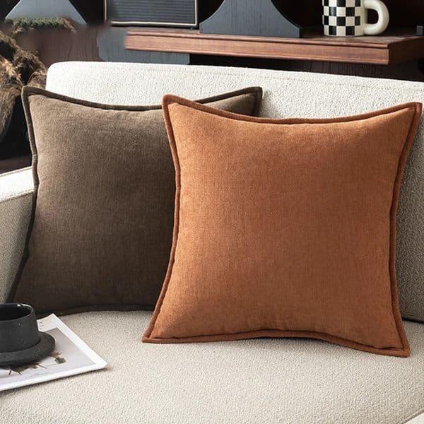 Pillow Case Retro Soft Chenille Throw Pillow Covers with Elegant for Sofa Bed Living Room Home Decor 251216