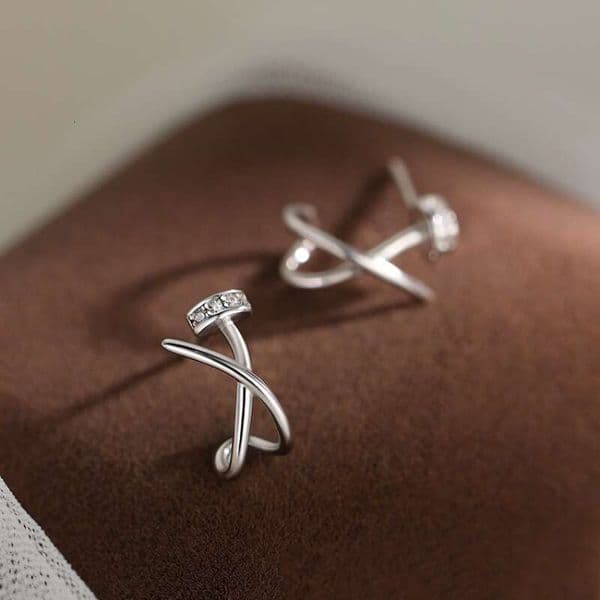 Earrings Designer Letter X Cross Stud for Women Fashionable Personality Ins Style Niche Design Sense Elegant Earrings