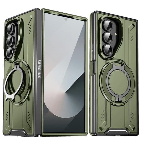 Phone Cases For Samsung Galaxy Z Fold 8 7 6 Flip Heavy Duty Rugged Ring Stand Cover Case