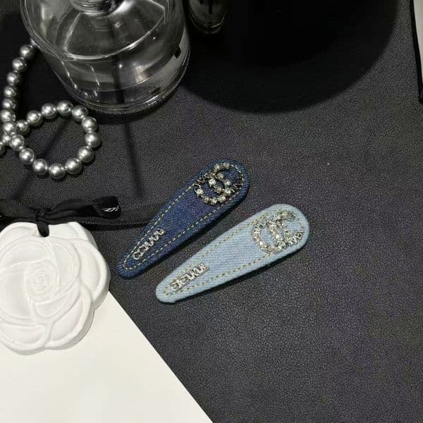Denim Diamond Hair Clips Designer Jewelry Women Girl Hairpin Headdress Fashion Barrettes Hair Accessories Gift