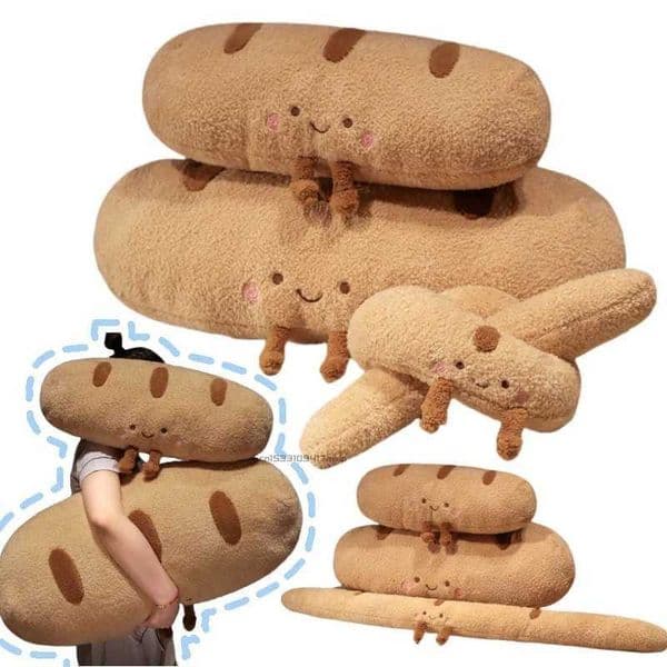 Soft Long Baguett Throw Pillow Cute Design Stuffed Baguette Bread Cushion Plushie Sofa Decor Capibara For Boy Girl Gift X251216