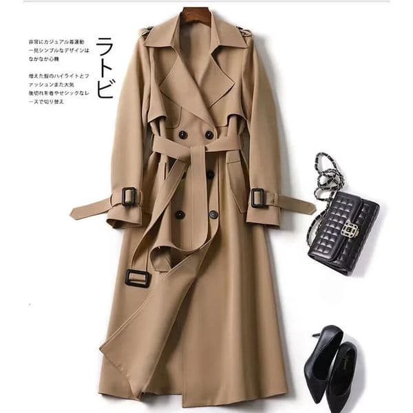 Autumn Winter Long Sleeve Trench Coat For Women Fashion Loose Office Lady Outerwears Jacket Coats Female Clothing 251216