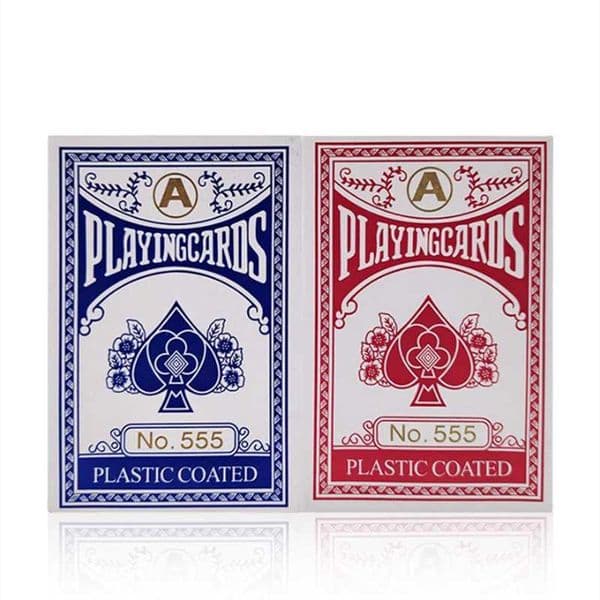 Wooden Puzzle New Pieces/Set Grey Core Paper King Deck Playing Cards Magic Tool Party Table Game Red Blue large puzzle Tram Toy