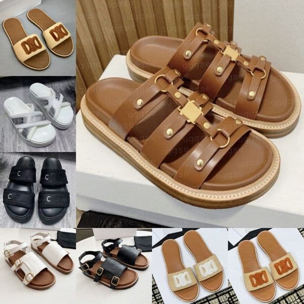 Outdoor Slides Designer Luxury Sandals Tippi Lerins Sandal Summer Beach Slippers Gladiator Lymia Womens White red Yellow Black silver khaki Camel Brow 12E0#