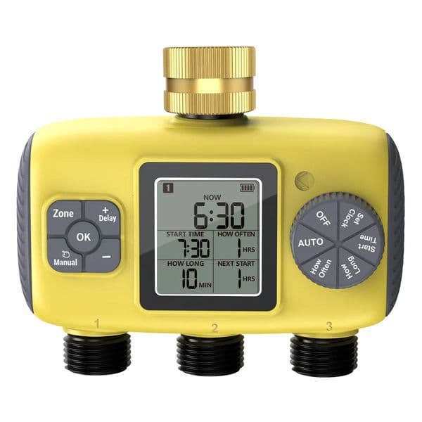 Insoma 3Outlet Automatic Water Timer Garden Irrigation Watering System Independent Control Sprinkler Programmer Tools 251216